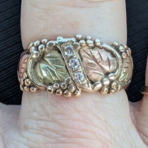Black Hills Gold And Diamond Ring